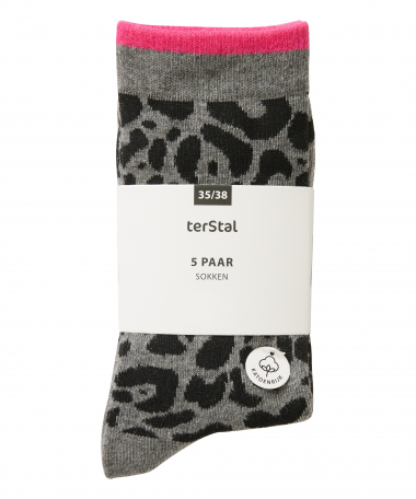 5-pack sokken dessin