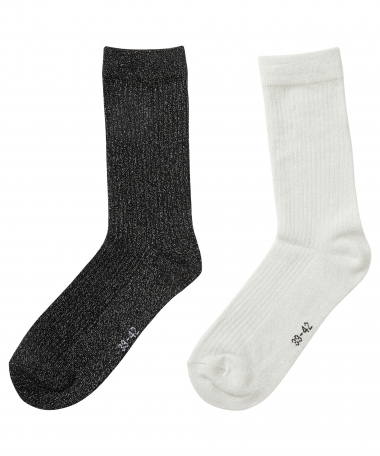 2-pack glitter sokken