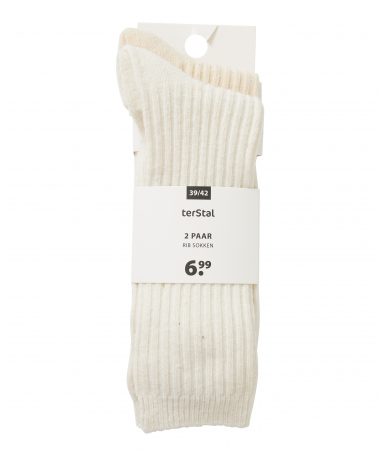 2-pack rib sokken
