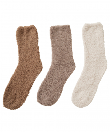 3-pack fluffy sokken