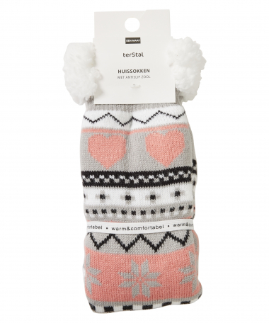 huissokken met antislip zool