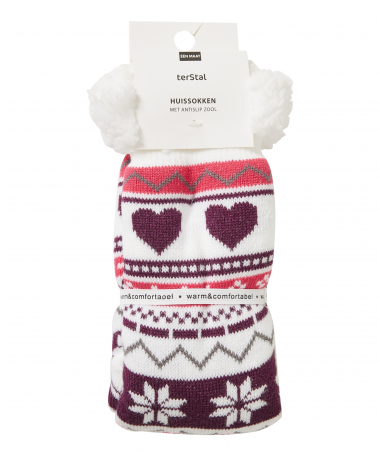 huissokken met antislip zool