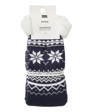 huissokken met antislip zool
