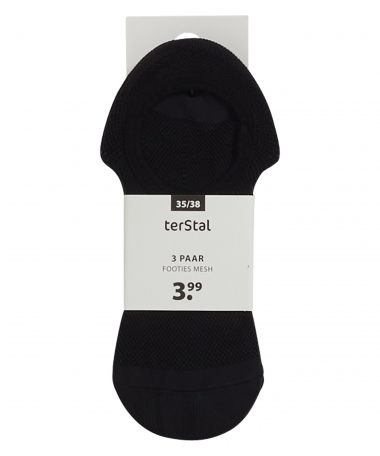 3-pack footies mesh