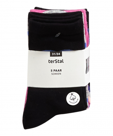 5-pack sokken dessin