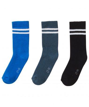 3-pack sokken met strepen