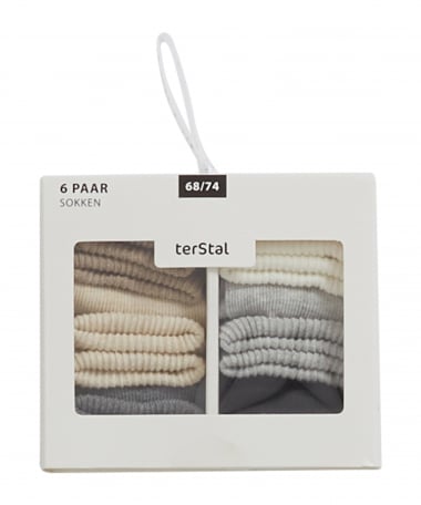 6-pack baby sokken rib