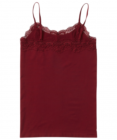 naadloze singlet met kant