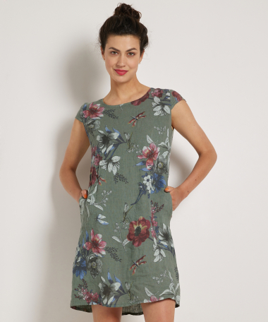 linnen jurk bloemen