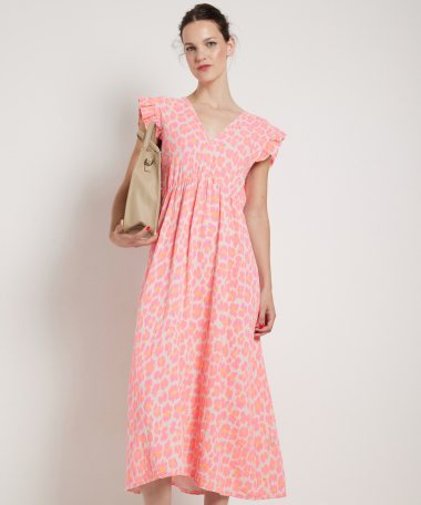 midi jurk panterprint