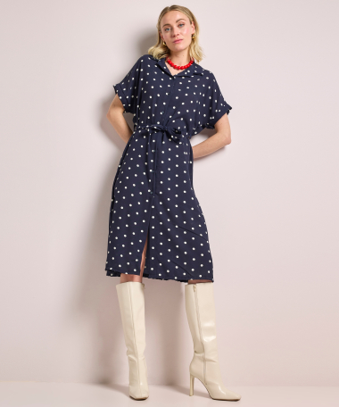 lange jurk polkadot