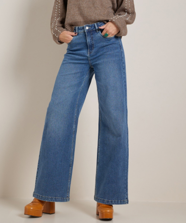 wide fit stretch jeans - lara