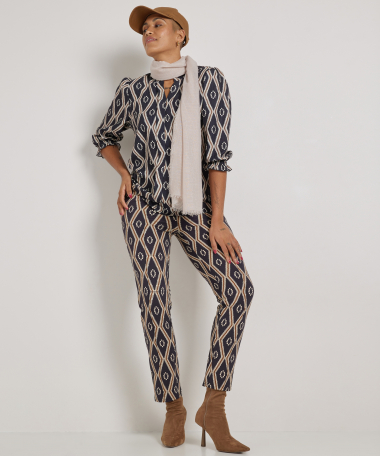 slim fit broek met print