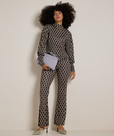 flared fit broek met print