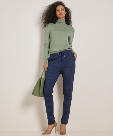 slim fit broek gestreept