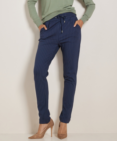 slim fit broek gestreept
