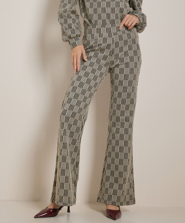flared fit broek jacquard