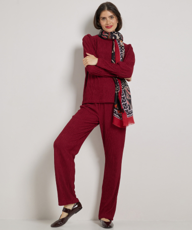 wide fit broek crinckle uni