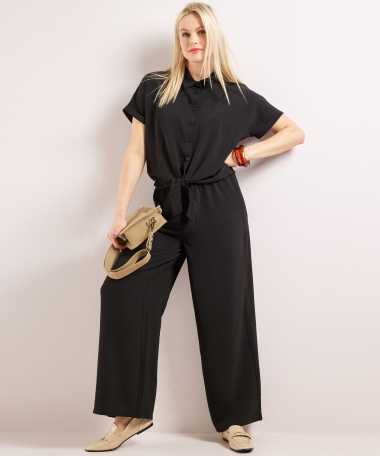 wijde broek uni met aantrekkoord