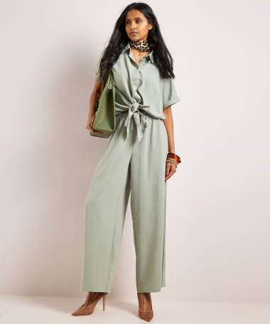 wijde broek uni met aantrekkoord