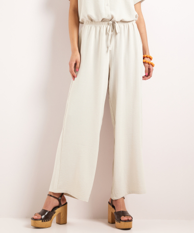 wijde broek uni met aantrekkoord