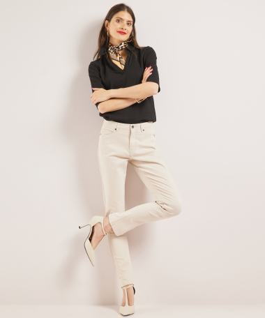 slim fit broek twill