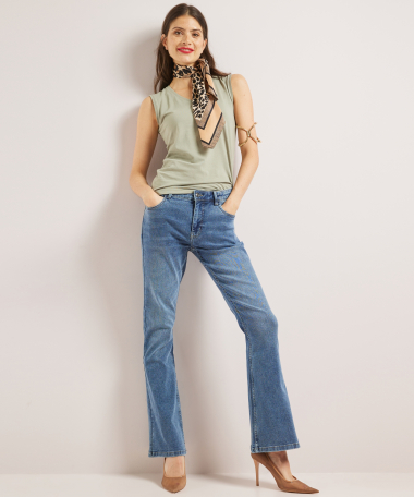 flared fit stretch jeans - noa