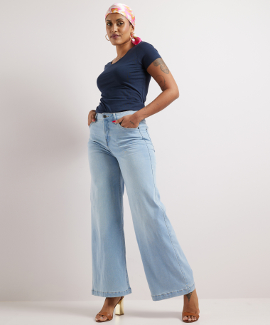 wide fit stretch jeans - lara