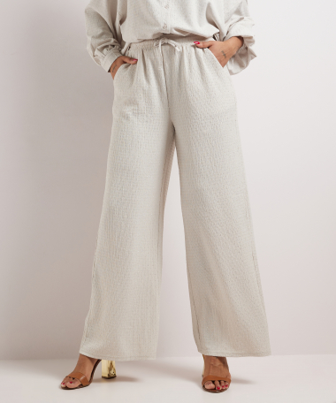 wide fit broek crinkle glitter