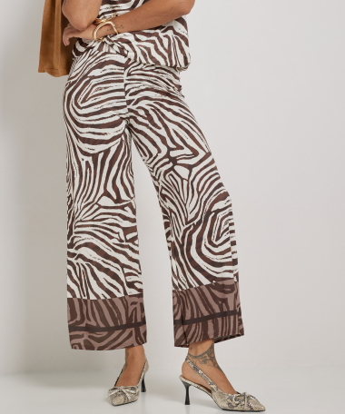 wide fit broek zebraprint