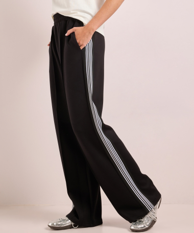 wide fit broek met tape