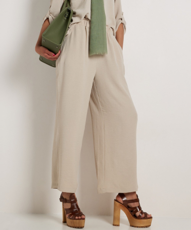 uni wide fit broek elastische taille