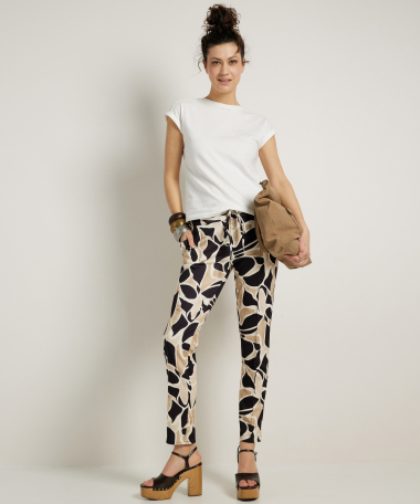 slim fit broek met print