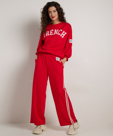 wide fit broek sportslook