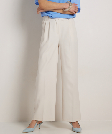wide fit broek met persvouw