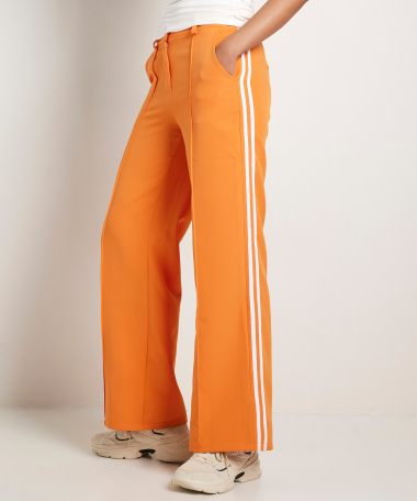 wide fit broek met streepbanen