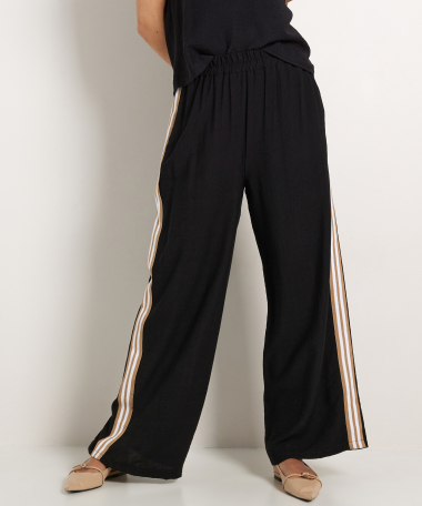 wide fit broek met streeptape