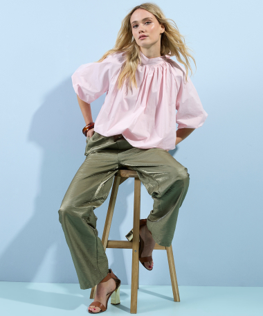 pantalon met elastische tailleboord