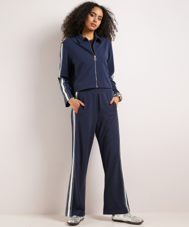 wide fit broek met streepbaan