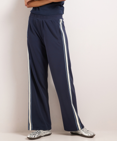 wide fit broek met streepbaan