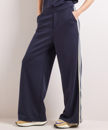 wide fit broek streeptape