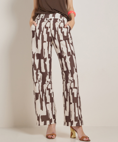 wide fit broek all-over print