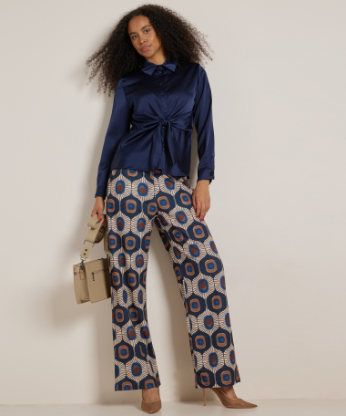 wide fit broek met print