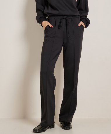 uni wide fit broek met naad