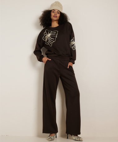 wide fit broek soft jersey