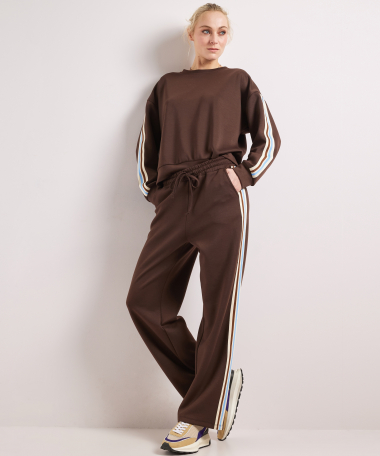 wide fit broek tapestreep