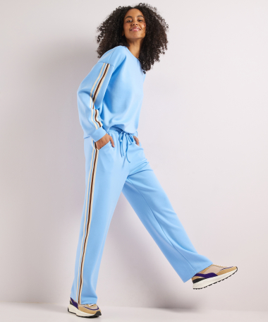wide fit broek tapestreep
