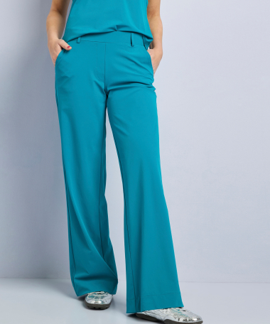 wide fit broek travelstof