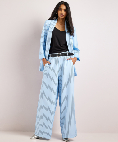 wijde broek strepen met riem