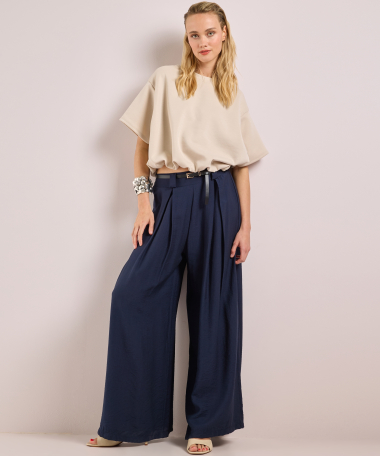wijde pantalon met riem